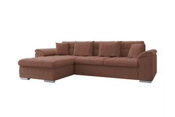 Camior 3-sits Hörnbäddsoffa NO_BRAND Brown - Möbler - Soffa - Bäddsoffa - Hörnbäddsoffa