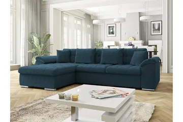Camior 3-sits Hörnbäddsoffa NO_BRAND Dark blue - Möbler - Soffa - Bäddsoffa - Hörnbäddsoffa
