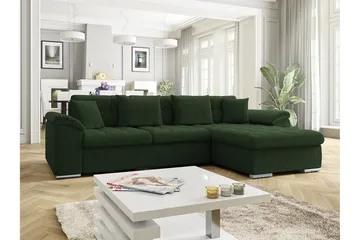 Camior 3-sits Hörnbäddsoffa NO_BRAND Dark green - Möbler - Soffa - Bäddsoffa - Hörnbäddsoffa