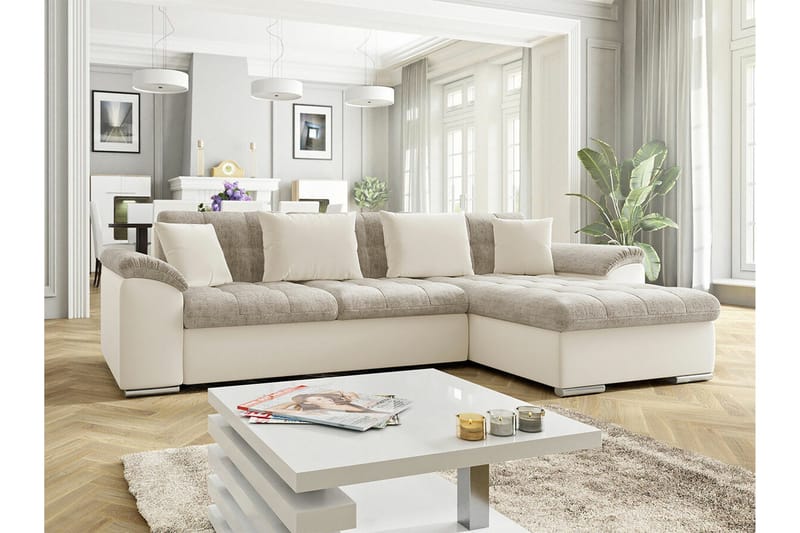 Camior 3-sits Hörnbäddsoffa NO_BRAND Grey - Möbler - Soffa - Bäddsoffa - Hörnbäddsoffa