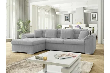 Camior 3-sits Hörnbäddsoffa NO_BRAND Ljusgrå - Möbler - Soffa - Bäddsoffa - Hörnbäddsoffa