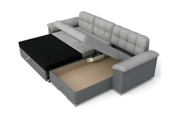 Camior 3-sits Hörnbäddsoffa NO_BRAND Ljusgrå - Möbler - Soffa - Bäddsoffa - Hörnbäddsoffa