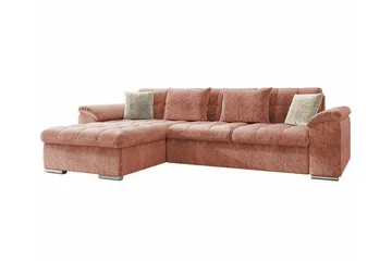 Camior 3-sits Hörnbäddsoffa NO_BRAND Pink - Möbler - Soffa - Bäddsoffa - Hörnbäddsoffa