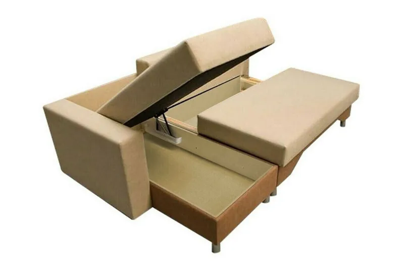 Castlebay 3-sits Hörnbäddsoffa Brown/Beige - Möbler - Soffa - Bäddsoffa - Hörnbäddsoffa