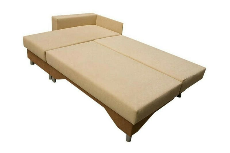Castlebay 3-sits Hörnbäddsoffa NO_BRAND Brown/Beige - Möbler - Soffa - Bäddsoffa - Hörnbäddsoffa