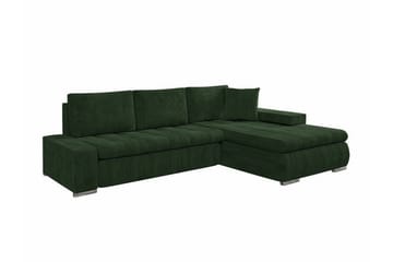 Cerys 3-sits Hörnbäddsoffa Green - Möbler - Soffa - Bäddsoffa - Hörnbäddsoffa