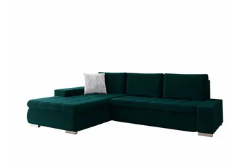 Cerys 3-sits Hörnbäddsoffa NO_BRAND Green - Möbler - Soffa - Bäddsoffa - Hörnbäddsoffa