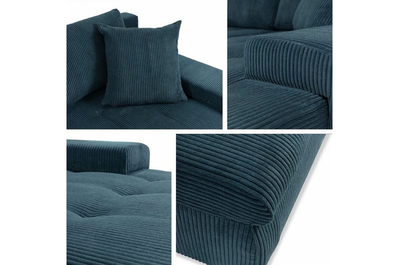 Cerys 3-sits Hörnbäddsoffa NO_BRAND Green - Möbler - Soffa - Bäddsoffa - Hörnbäddsoffa