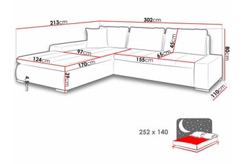 Cerys 3-sits Hörnbäddsoffa White - Möbler - Soffa - Bäddsoffa - Bäddsoffa divan