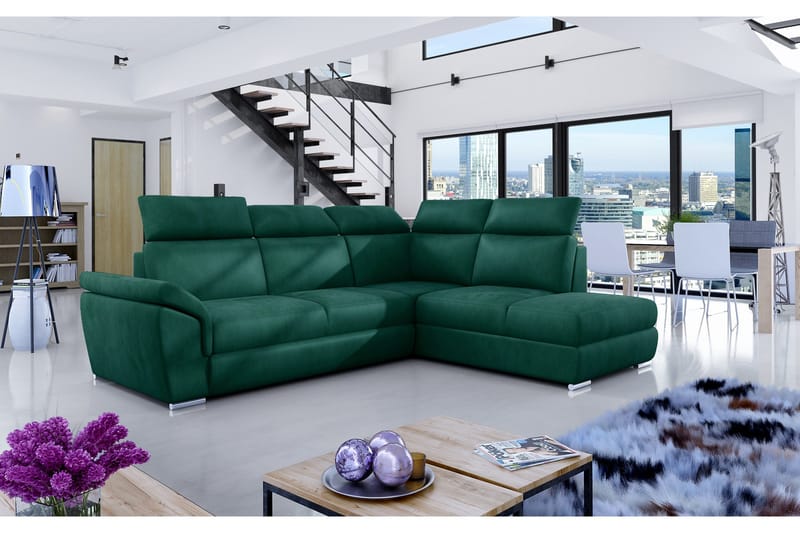 Coroniella Hörnbäddsoffa, Grön