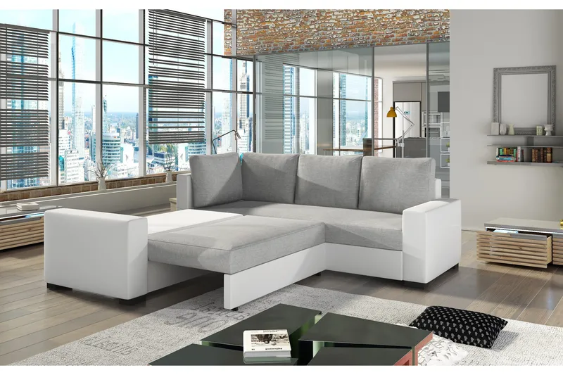 Deltan Hörnbäddsoffa - Grå - Möbler - Soffa - Bäddsoffa - Hörnbäddsoffa