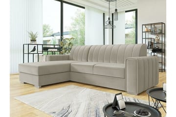Denegal 3-sits Hörnbäddsoffa beige - Möbler - Soffa - Bäddsoffa - Hörnbäddsoffa