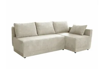 Denegal 3-sits Hörnbäddsoffa beige - Möbler - Soffa - Bäddsoffa - Hörnbäddsoffa