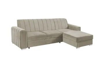 Denegal 3-sits Hörnbäddsoffa Beige/Light beige - Möbler - Soffa - Bäddsoffa - Bäddsoffa divan