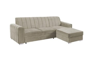 Denegal 3-sits Hörnbäddsoffa Beige/Light beige - Möbler - Soffa - Bäddsoffa - Bäddsoffa divan