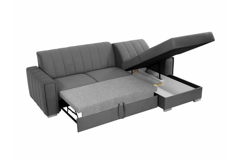 Denegal 3-sits Hörnbäddsoffa Beige/Light beige - Möbler - Soffa - Bäddsoffa - Bäddsoffa divan