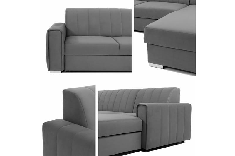 Denegal 3-sits Hörnbäddsoffa Black - Möbler - Soffa - Bäddsoffa - B äddsoffa divan