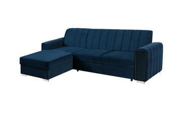 Denegal 3-sits Hörnbäddsoffa Dark blue - Möbler - Soffa - Bäddsoffa - Hörnbäddsoffa