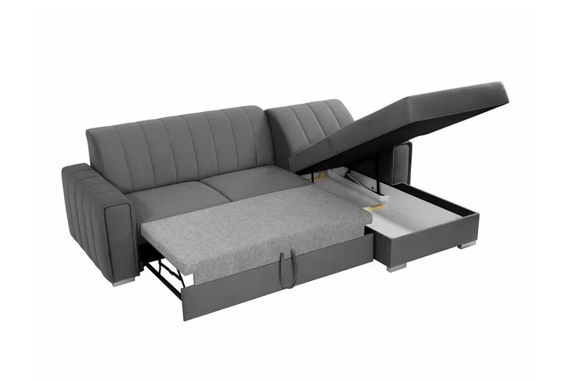 Denegal 3-sits Hörnbäddsoffa Dark blue - Möbler - Soffa - Bäddsoffa - Hörnbäddsoffa