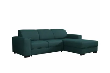 Denegal 3-sits Hörnbäddsoffa Dark Green/Blue - Möbler - Soffa - Bäddsoffa - Hörnbäddsoffa