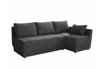 Denegal 3-sits Hörnbäddsoffa Dark grey - Möbler - Soffa - Bäddsoffa - Hörnbäddsoffa