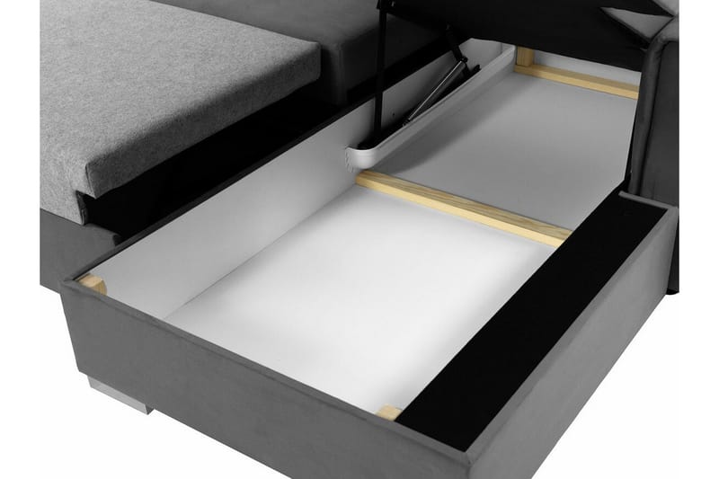 Denegal 3-sits Hörnbäddsoffa Dark grey - Möbler - Soffa - Bäddsoffa - Hörnbäddsoffa