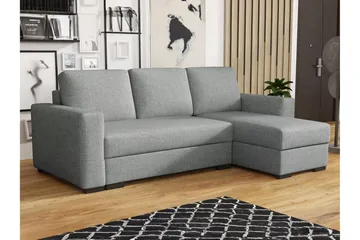 Denegal 3-sits Hörnbäddsoffa - Grå - Möbler - Soffa - Bäddsoffa - Hörnbäddsoffa