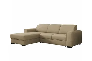 Denegal 3-sits Hörnbäddsoffa NO_BRAND beige - Möbler - Soffa - Bäddsoffa - Hörnbäddsoffa