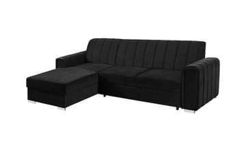 Denegal 3-sits Hörnbäddsoffa NO_BRAND Black - Möbler - Soffa - Bäddsoffa - Bäddsoffa divan