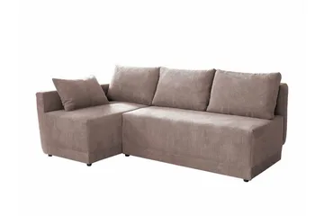 Denegal 3-sits Hörnbäddsoffa NO_BRAND Brown - Möbler - Soffa - Bäddsoffa - Hörnbäddsoffa