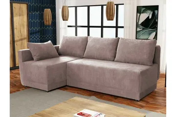 Denegal 3-sits Hörnbäddsoffa NO_BRAND Brown - Möbler - Soffa - Bäddsoffa - Hörnbäddsoffa