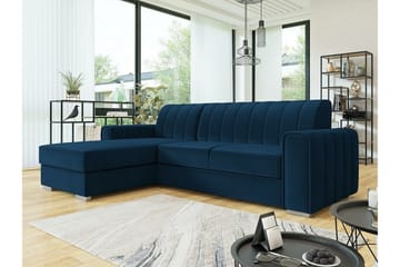 Denegal 3-sits Hörnbäddsoffa NO_BRAND Dark blue - Möbler - Soffa - Bäddsoffa - Hörnbäddsoffa