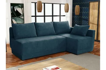 Denegal 3-sits Hörnbäddsoffa NO_BRAND Dark blue - Möbler - Soffa - Bäddsoffa - Hörnbäddsoffa