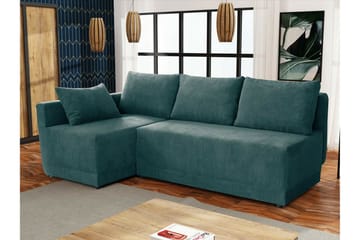 Denegal 3-sits Hörnbäddsoffa NO_BRAND Dark green - Möbler - Soffa - Bäddsoffa - Hörnbäddsoffa