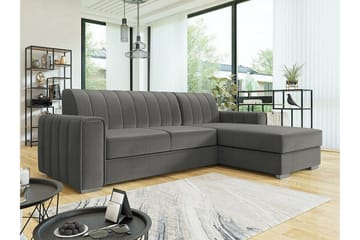 Denegal 3-sits Hörnbäddsoffa NO_BRAND Dark grey - Möbler - Soffa - Bäddsoffa - Hörnbäddsoffa