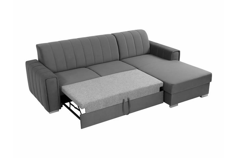 Denegal 3-sits Hörnbäddsoffa NO_BRAND Dark grey - Möbler - Soffa - Bäddsoffa - Hörnbäddsoffa