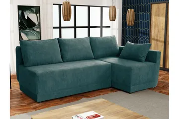 Denegal 3-sits Hörnbäddsoffa NO_BRAND Green - Möbler - Soffa - Bäddsoffa - Hörnbäddsoffa