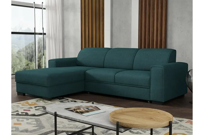 Denegal 3-sits Hörnbäddsoffa NO_BRAND Green - Möbler - Soffa - Bäddsoffa - Bäddsoffa divan