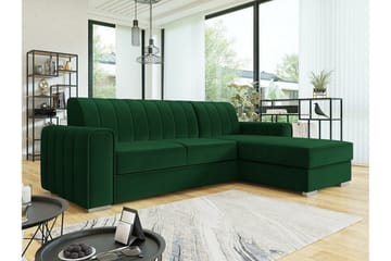 Denegal 3-sits Hörnbäddsoffa NO_BRAND Green - Möbler - Soffa - Bäddsoffa - Bäddsoffa divan