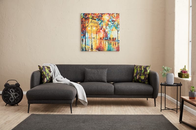 Divanbäddsoffa 3-sits Genna - Antracit - Möbler - Soffa - Bäddsoffa - Hörnbäddsoffa