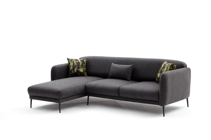 Divanbäddsoffa 3-sits Genna - Antracit - Möbler - Soffa - Bäddsoffa - Hörnbäddsoffa