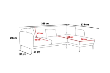 Divanbäddsoffa 3-sits Genna - Antracit - Möbler - Soffa - Bäddsoffa - Hörnbäddsoffa