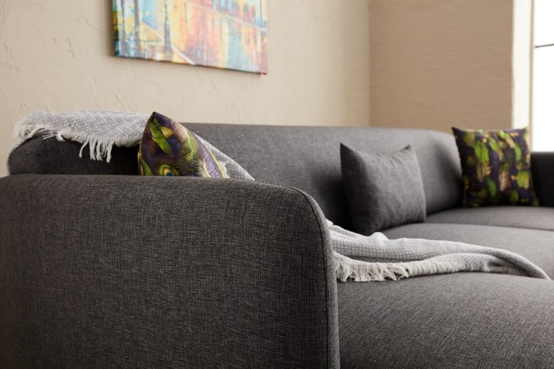 Divanbäddsoffa 3-sits Genna - Antracit - Möbler - Soffa - Bäddsoffa - Hörnbäddsoffa