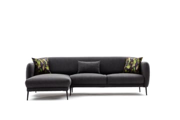 Divanbäddsoffa 3-sits Genna - Antracit - Möbler - Soffa - Bäddsoffa - Hörnbäddsoffa