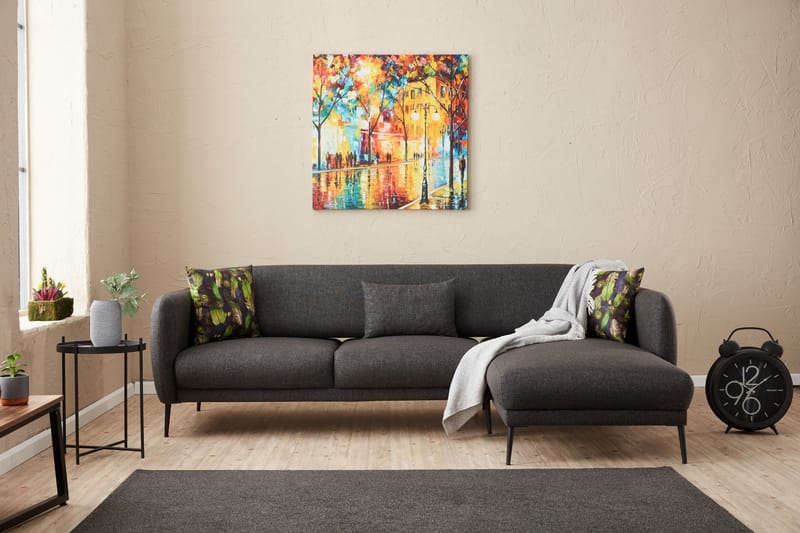 Divanbäddsoffa 3-sits Genna - Antracit - Möbler - Soffa - Bäddsoffa - Hörnbäddsoffa