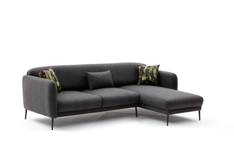 Divanbäddsoffa 3-sits Genna - Antracit - Möbler - Soffa - Bäddsoffa - Hörnbäddsoffa