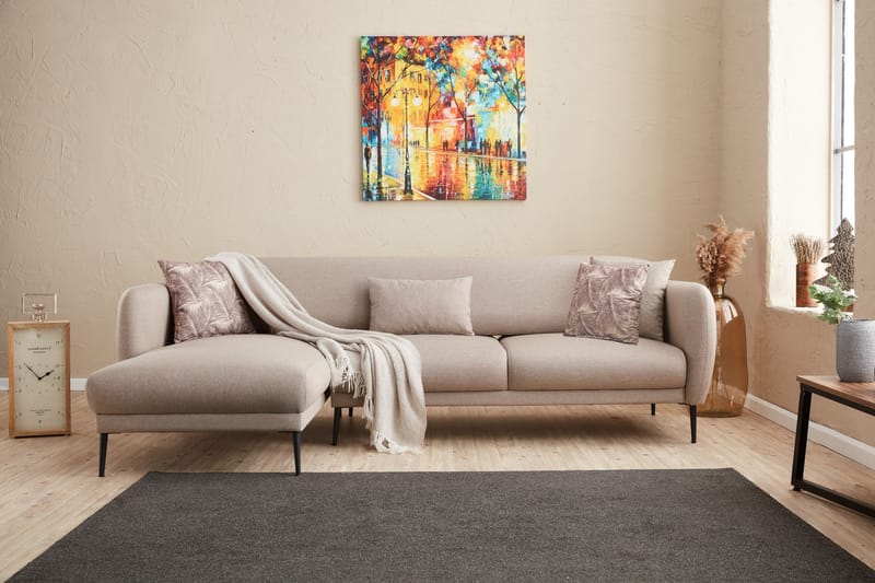 Divanbäddsoffa 3-sits Genna - Beige - Möbler - Soffa - Bäddsoffa - Hörnbäddsoffa