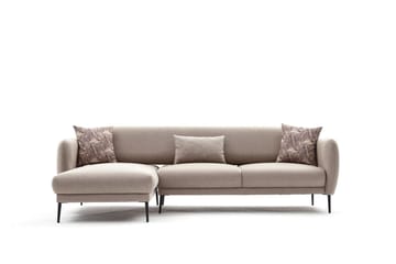 Divanbäddsoffa 3-sits Genna - Beige - Möbler - Soffa - Bäddsoffa - Hörnbäddsoffa