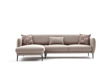 Divanbäddsoffa 3-sits Genna - Beige - Möbler - Soffa - Bäddsoffa - Hörnbäddsoffa