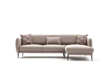 Divanbäddsoffa 3-sits Genna - Beige - Möbler - Soffa - Divansoffa & schäslongsoffa - 3 sits soffa med divan